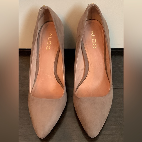 Aldo Suede High Block Heels size 38 - Picture 1 of 4